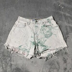 VTG 90s Levis Silvertab‎ Cutoff Shorts Womens 9/10 (28x3.5) Denim Jorts Cowgirl